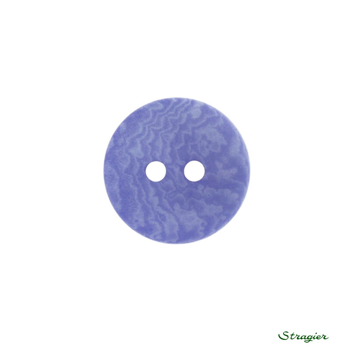 Ivory-Nut Buttons - 2 trous - Bleu Lavande - 15 mm