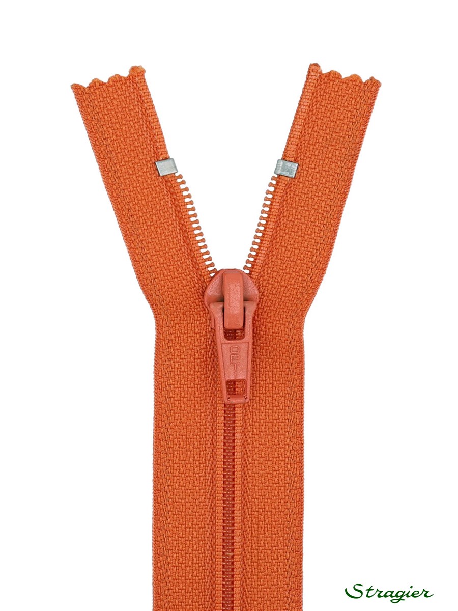 Zip - maille spirale 6mm - Séparable - Cayenne - 65 cm