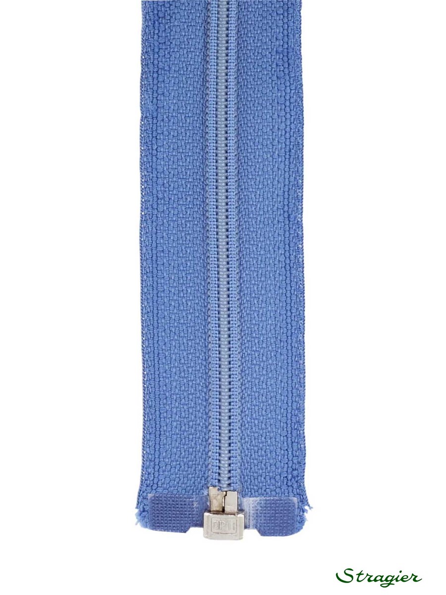 Spiral Zip - 6mm - Open End - Bleu Riviera - 65 cm