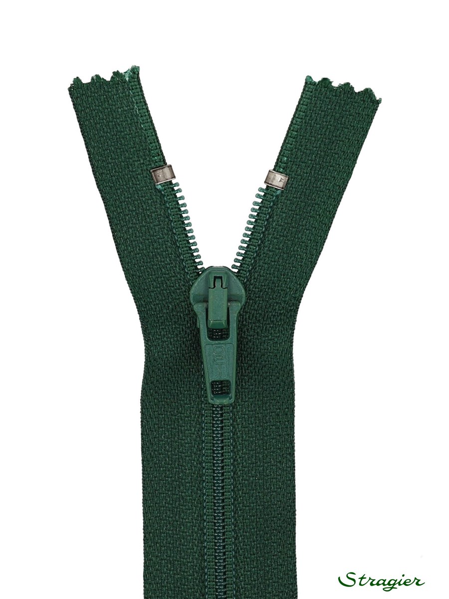 Zip - maille spirale 6mm - Séparable - Vert bouteille - 65 cm