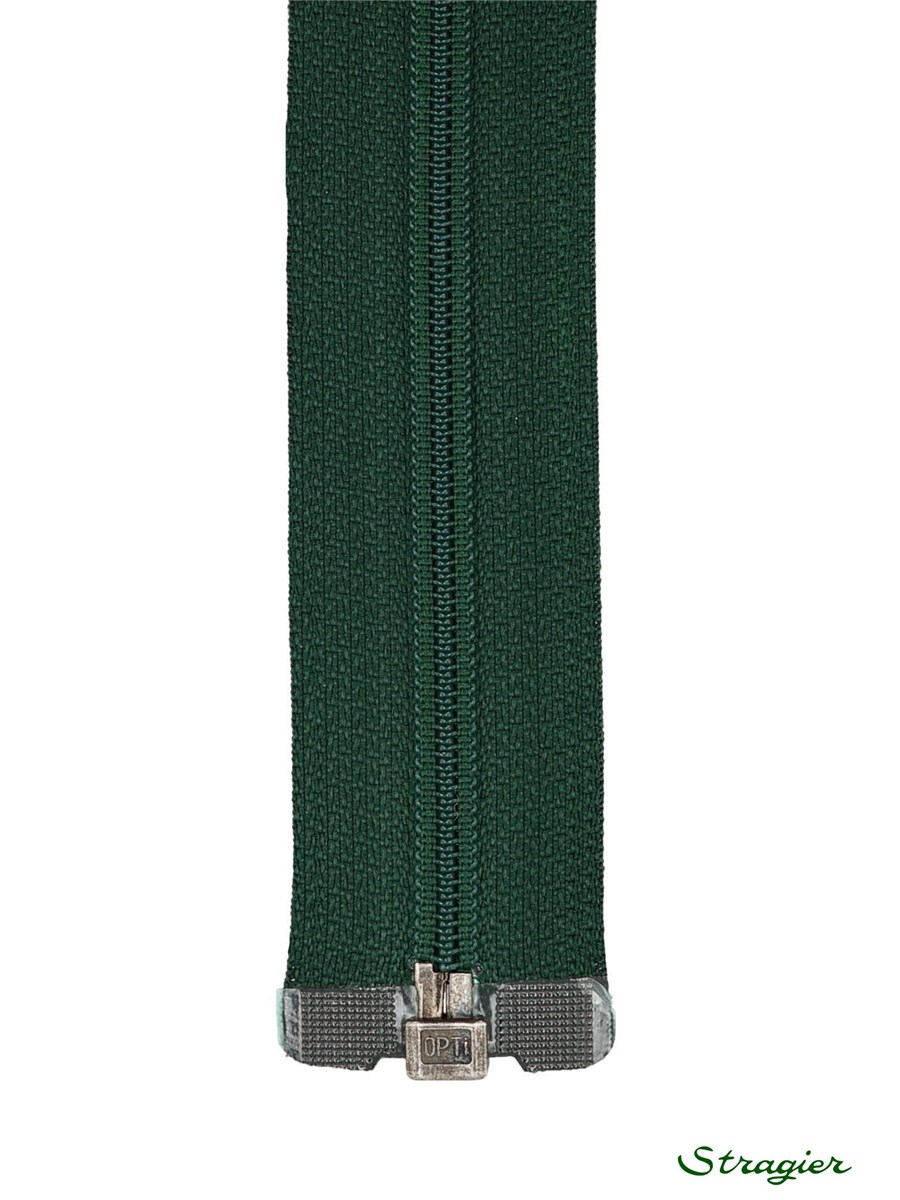 Spiral Zip - 6mm - Open End - Vert bouteille - 65 cm