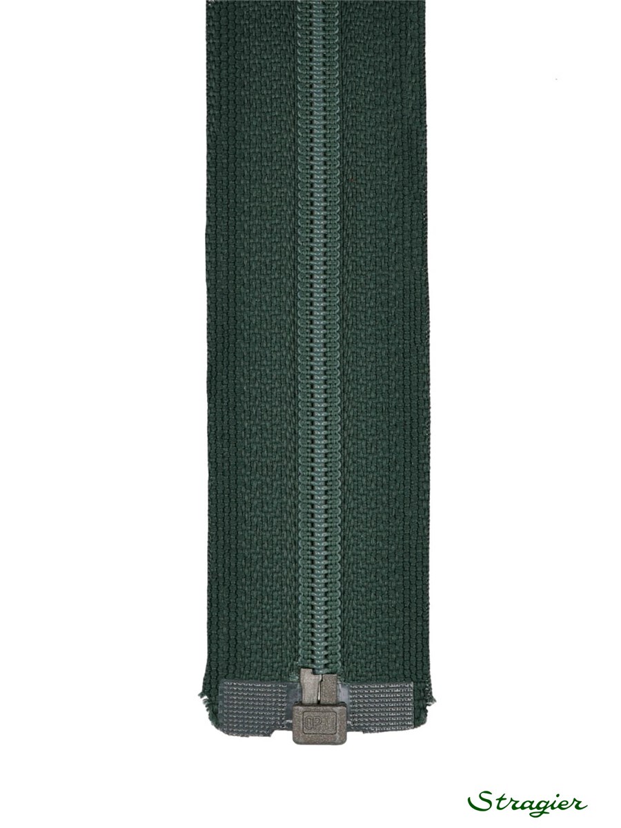 Spiral Zip - 6mm - Open End - Vert très foncé - 70 cm