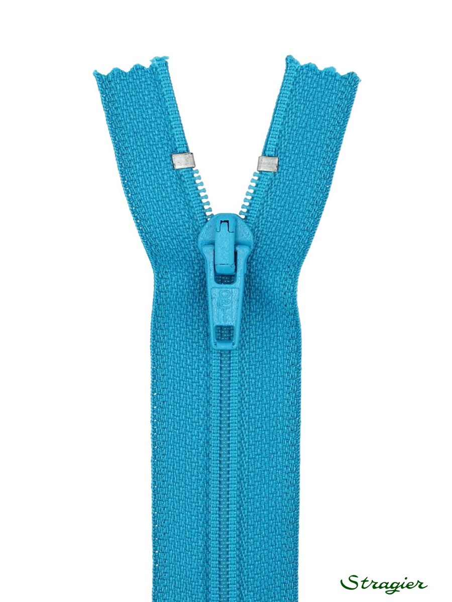Zip - maille spirale 6mm - Séparable - Turquoise - 70 cm