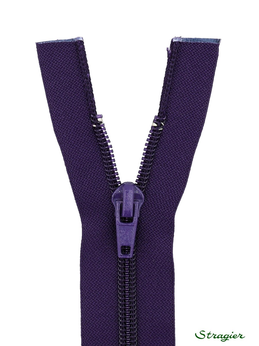 Zip - maille spirale 6mm - Séparable - Violet Indigo - 70 cm