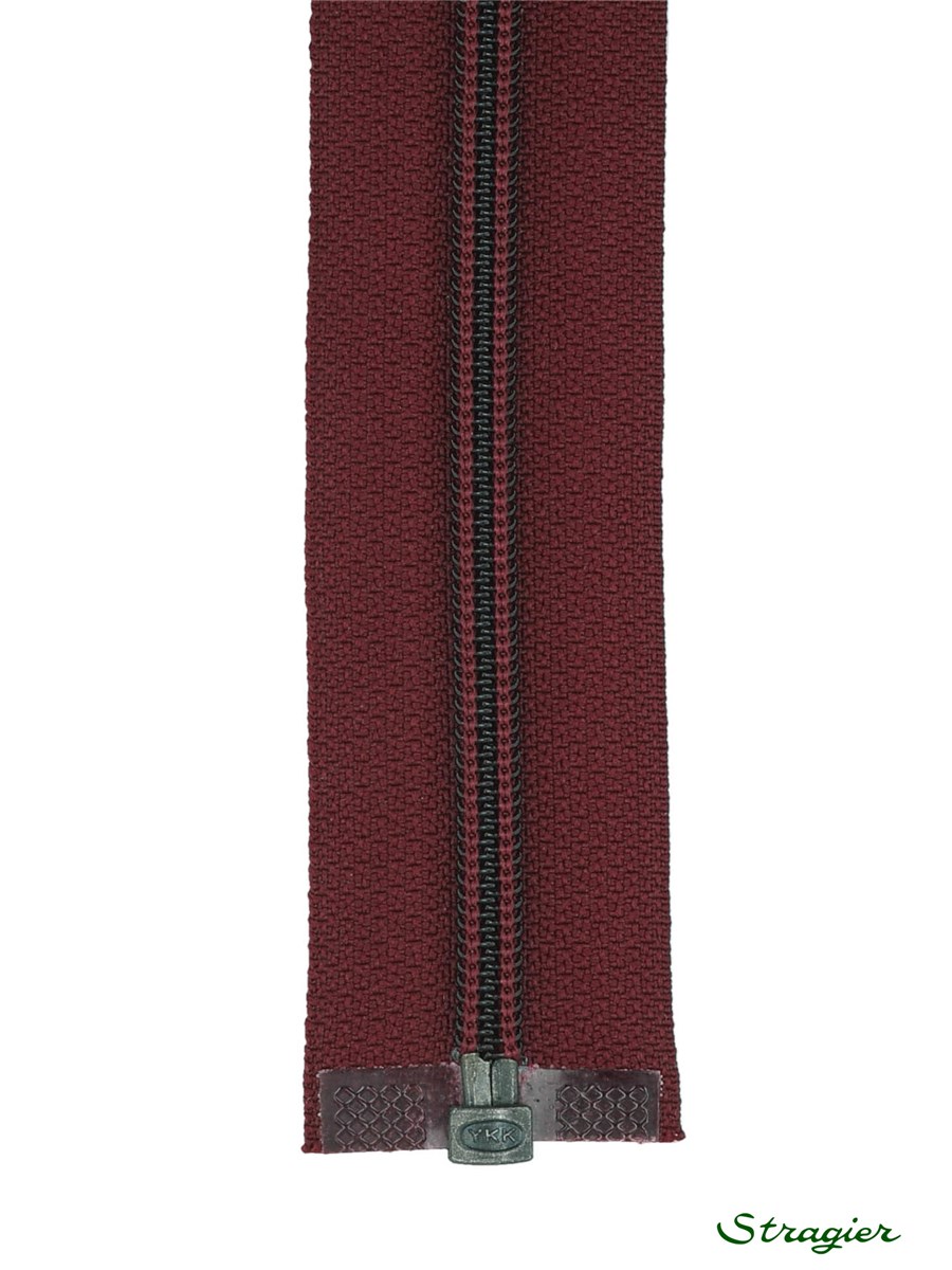 Spiral Zip - 6mm - Open End - Vin de Rubis - 70 cm