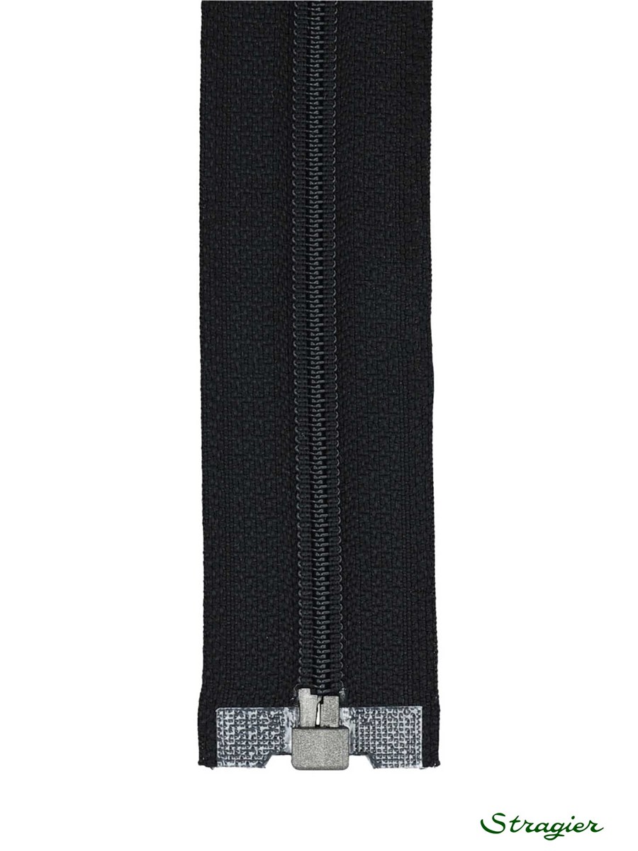 Spiral Zip - 6mm - Open End - Noir - 75 cm