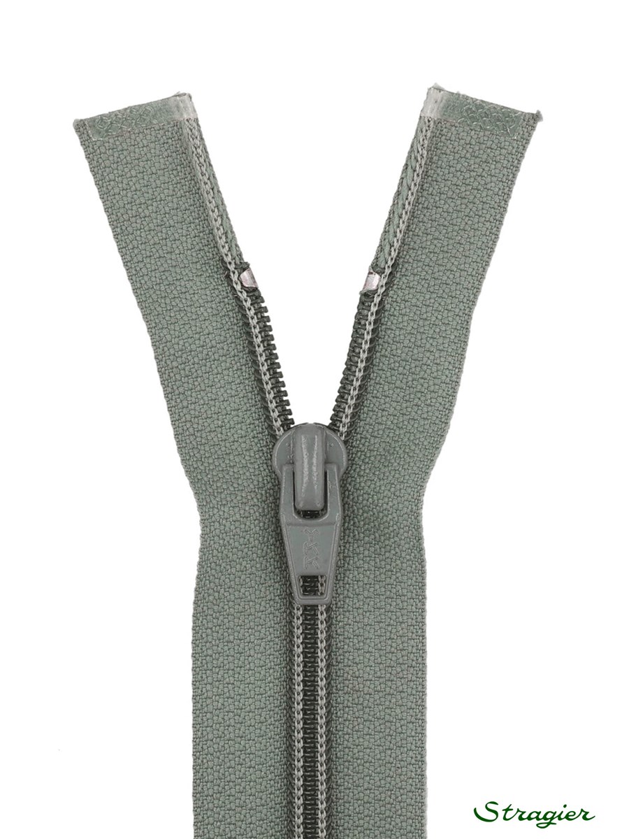 Zip - maille spirale 6mm - Séparable - Gris souris - 65 cm
