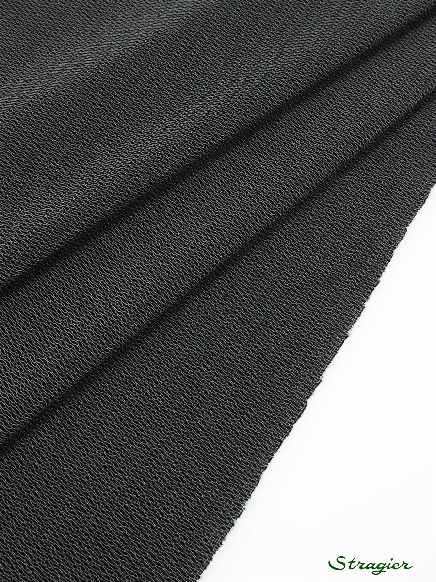 Entoilage épais moelleux - Uni - Noir - 150 cm