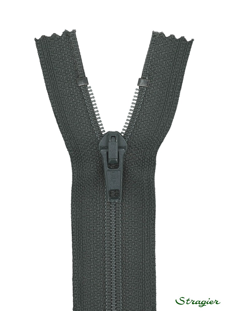 Zip - maille spirale 6mm - Séparable - Gris Manchot - 40 cm