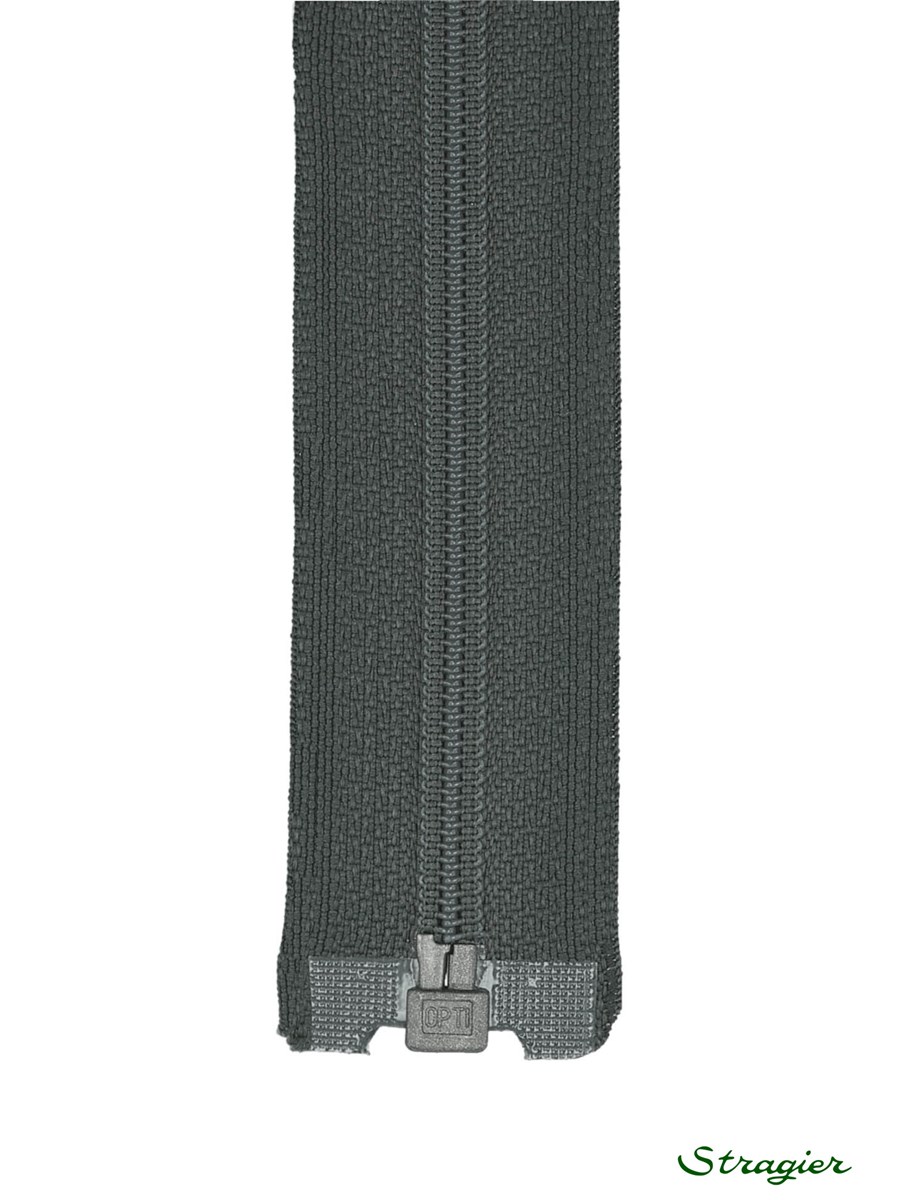 Spiral Zip - 6mm - Open End - Gris Manchot - 40 cm