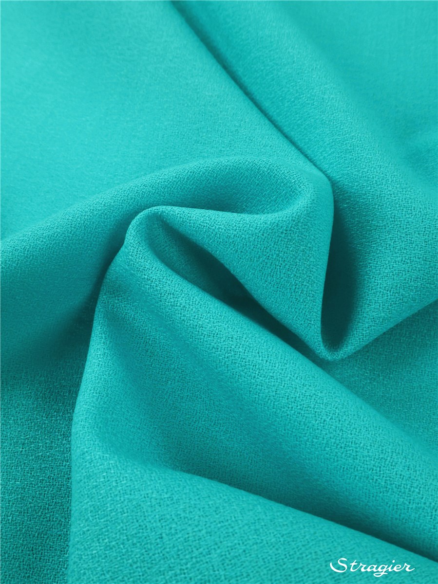 Crêpe pure Laine - Uni - Aqua