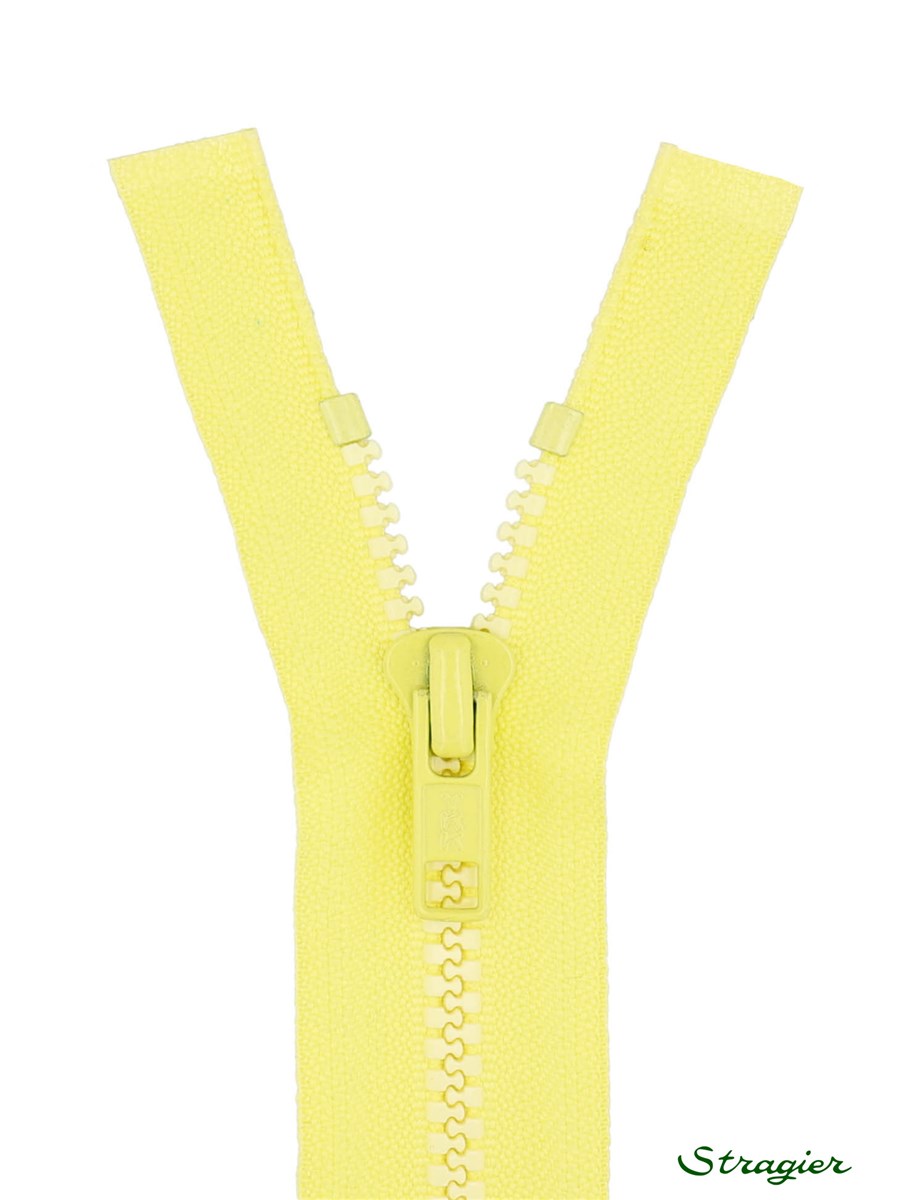 Moulded Plastic Zip - 6mm - Open End - Nankin - 25 cm