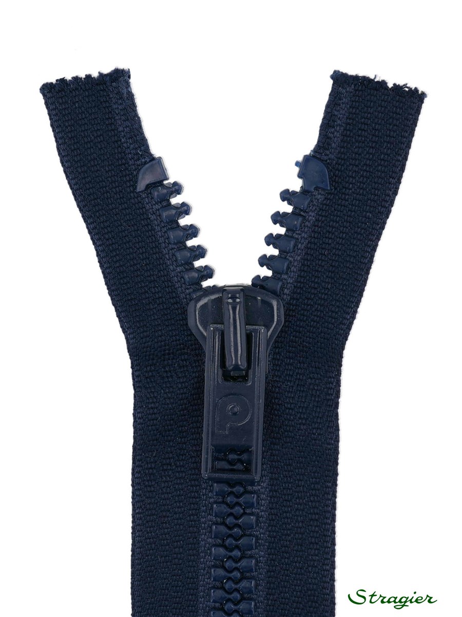 Zip - maille moulée 8mm - Séparable - Indigo foncé - 25 cm