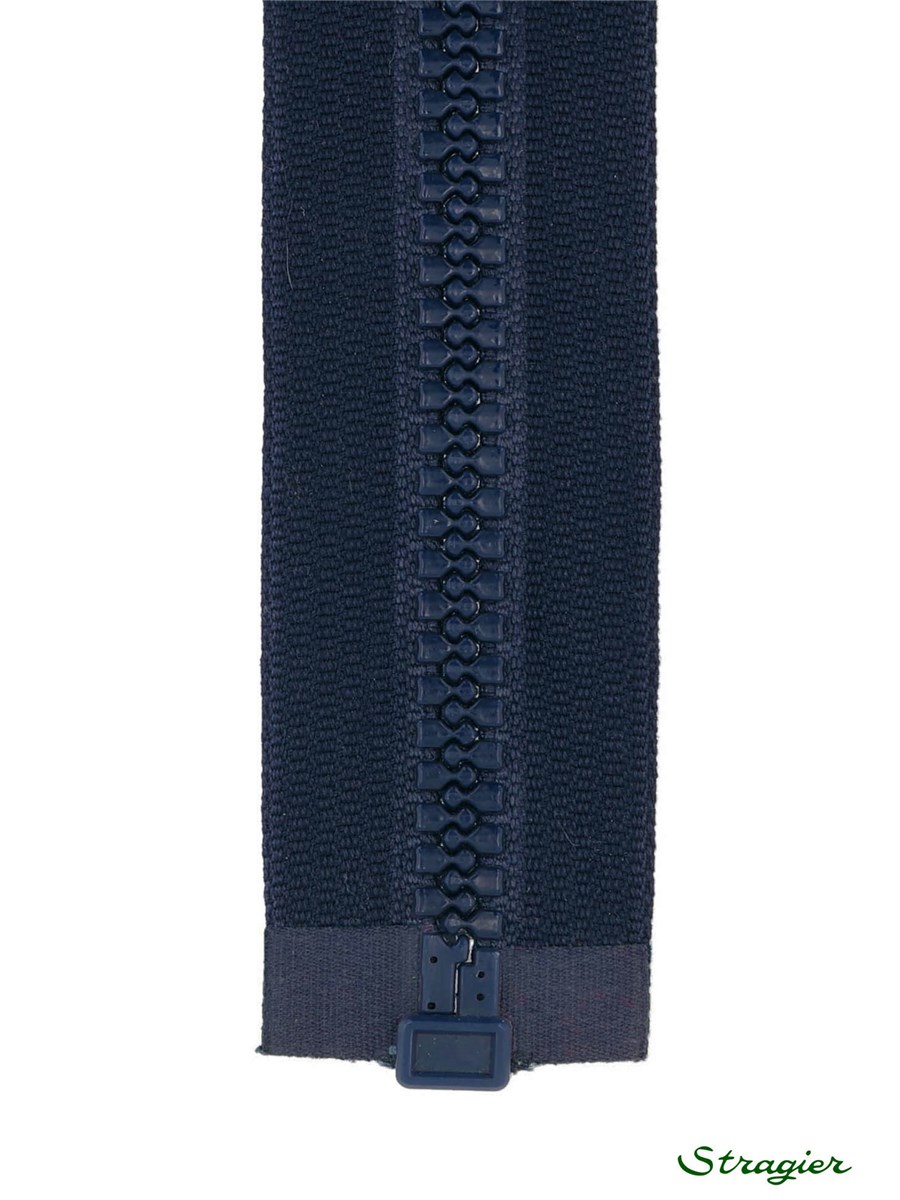 Moulded Plastic Zip - 8mm - Open End - Marine denim foncé - 30 cm