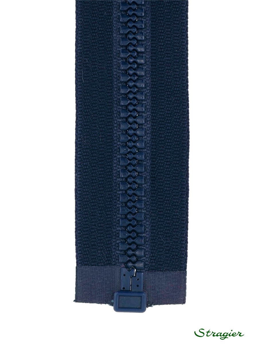 Zip - maille moulée 8mm - Séparable - Bleu Nuit - 35 cm