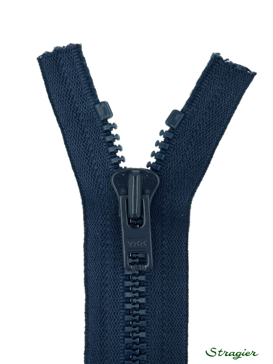 Moulded Plastic Zip - 8mm - Open End - Bleu Jeans - 45 cm