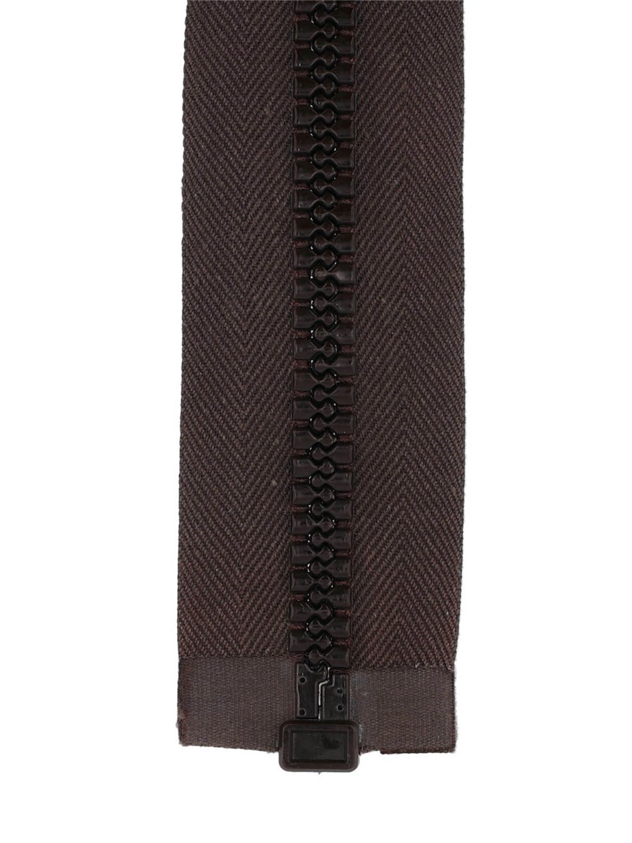 Zip - maille moulée 8mm - Séparable - chocolat foncé - 35 cm