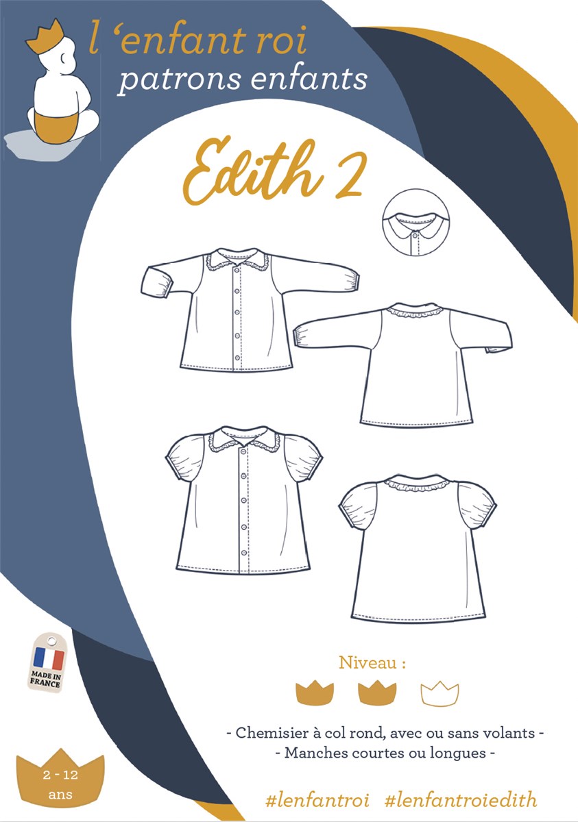 Patron l'Enfant Roi - Chemisier Edith -  - 2 à 12 ans 
