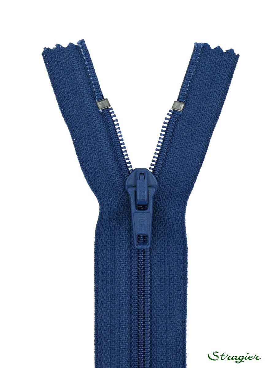 Zip - maille spirale 6mm - Séparable - Bleu foncé - 75 cm