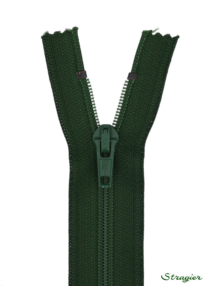 Zip - maille spirale 6mm - Séparable - Vert foncé - 75 cm