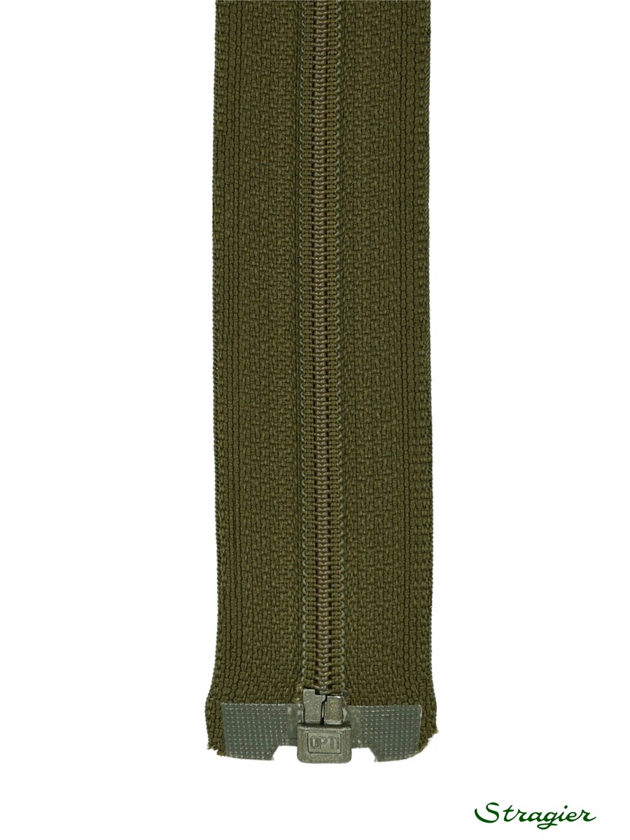 Zip - maille spirale 6mm - Séparable - Olive brûlée - 80 cm