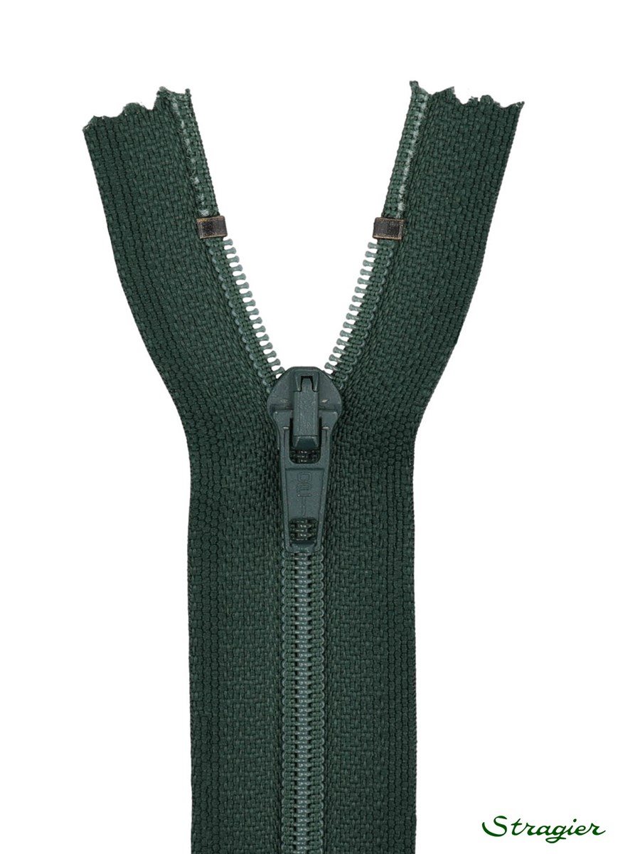 Zip - maille spirale 6mm - Séparable - Vert très foncé - 80 cm