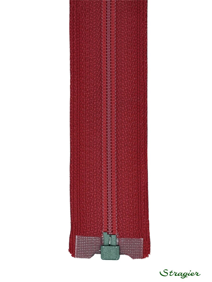 Zip - maille spirale 6mm - Séparable - Rouge Grenat - 80 cm