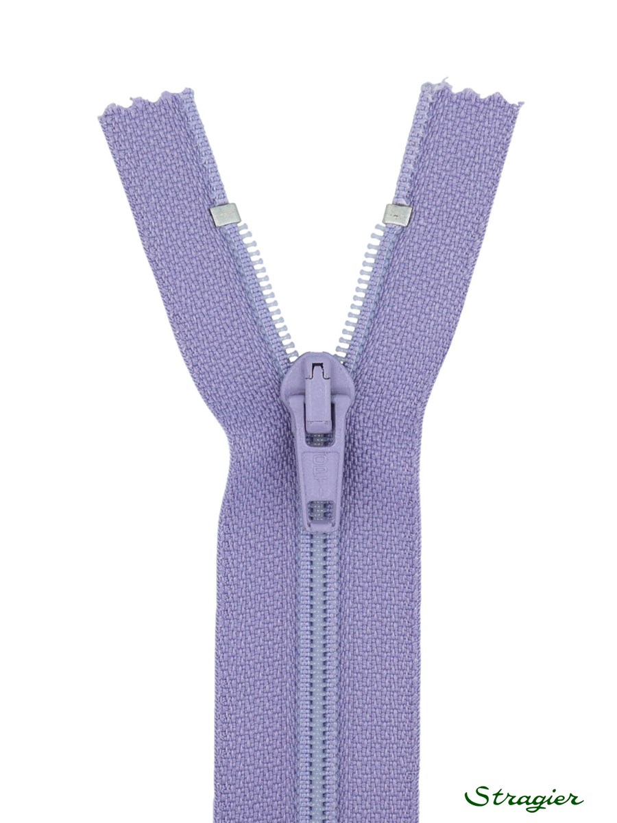 Zip - maille spirale 6mm - Séparable - Lilas bleuté - 80 cm