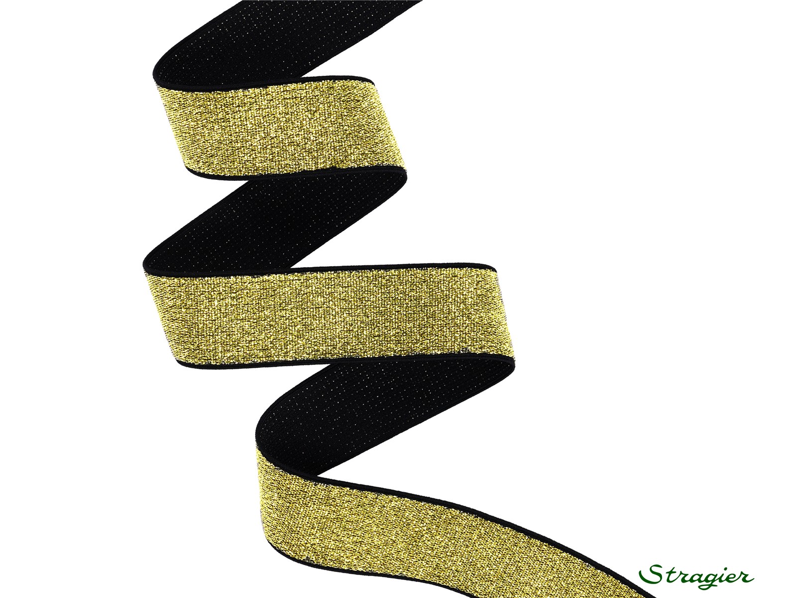 Elastic Tape with Lurex - Uni - Or - 40 mm