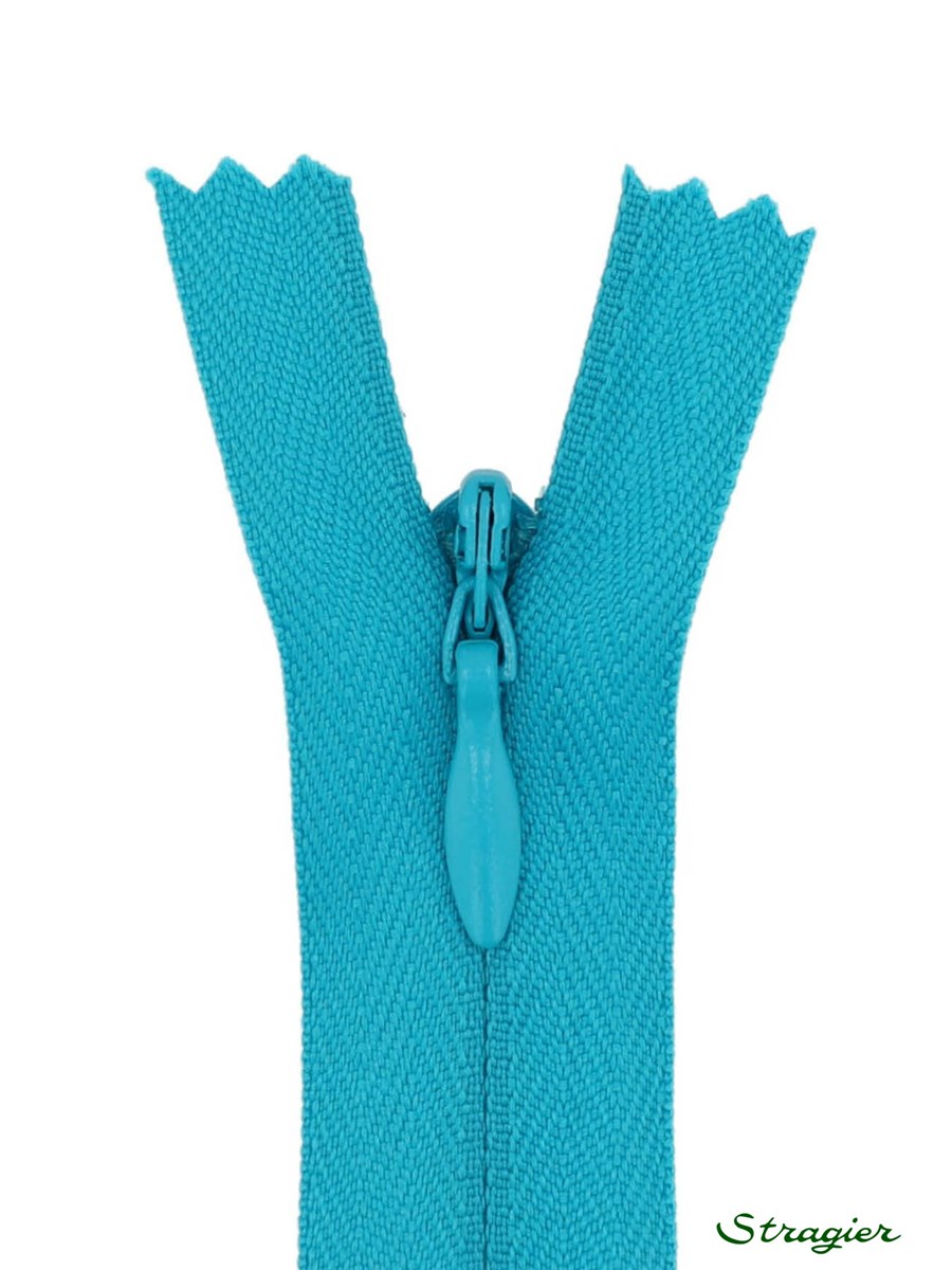 Zip Invisible -  - Turquoise - 22 cm