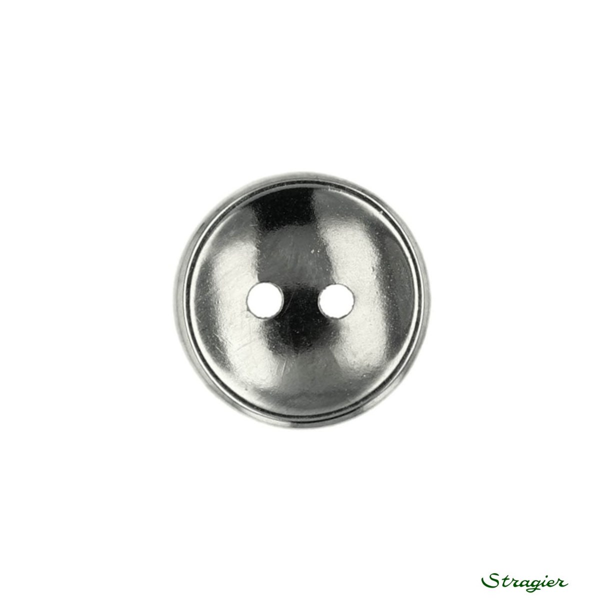 Metal Buttons - 2 Trous - Argenté - 15 mm