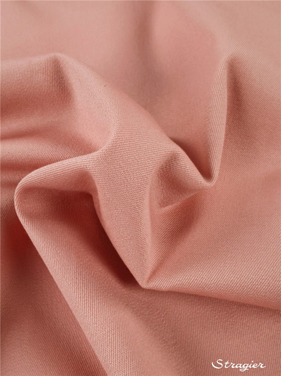 Coton Sergé Bi-stretch 290g/m² - uni - Rose 