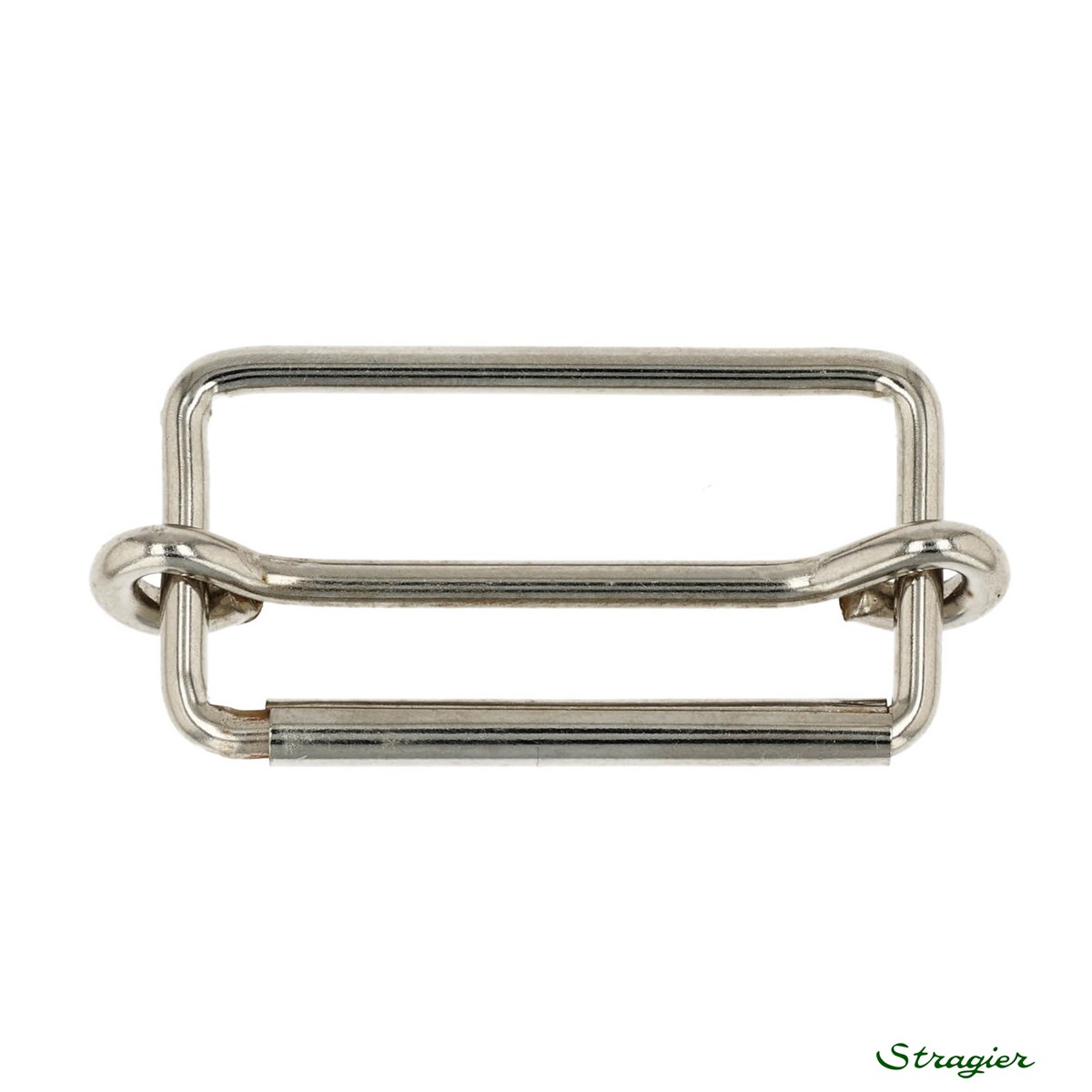 Adjusting Buckle - Metal - Rectangulaire - Argenté - 38 mm