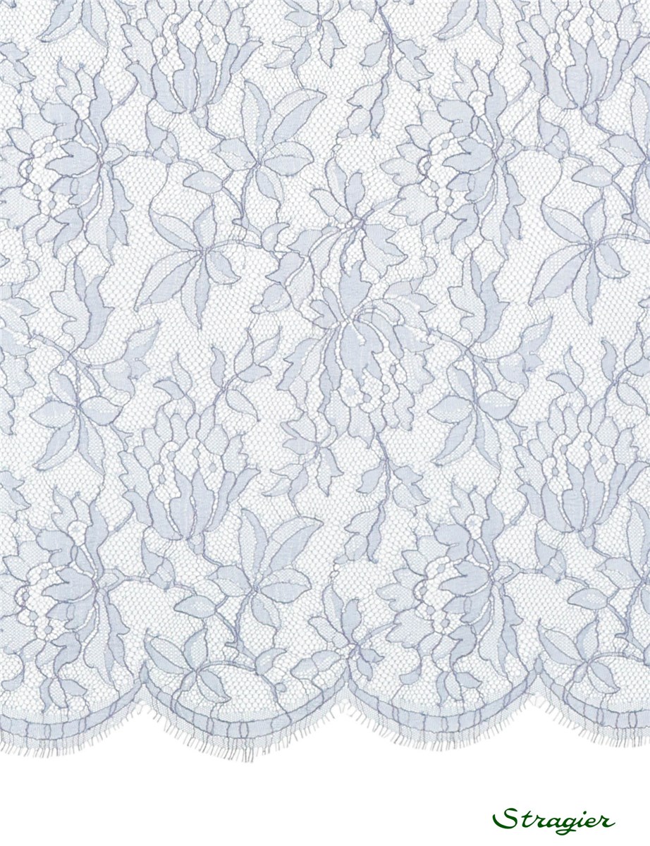 Dentelle Chantilly - Pyrenie - Bleu Lavande - 90 cm
