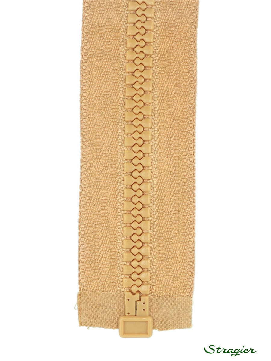 Zip - maille moulée 8mm - Séparable - Tan - 30 cm