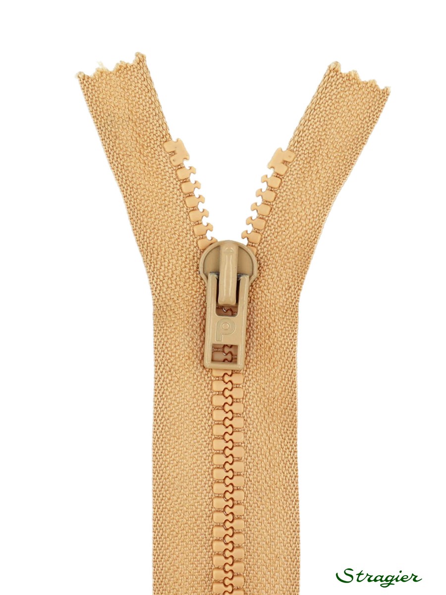 Moulded Plastic Zip - 6mm - Open End - Beige peau - 45 cm