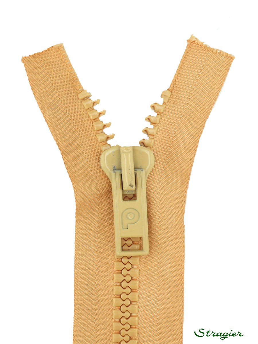 Moulded Plastic Zip - 8mm - Open End - Doe - 35 cm