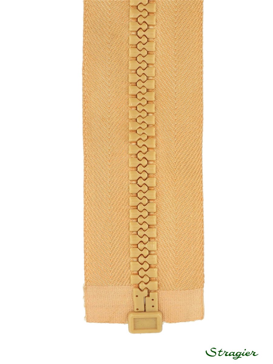 Moulded Plastic Zip - 8mm - Open End - Doe - 35 cm