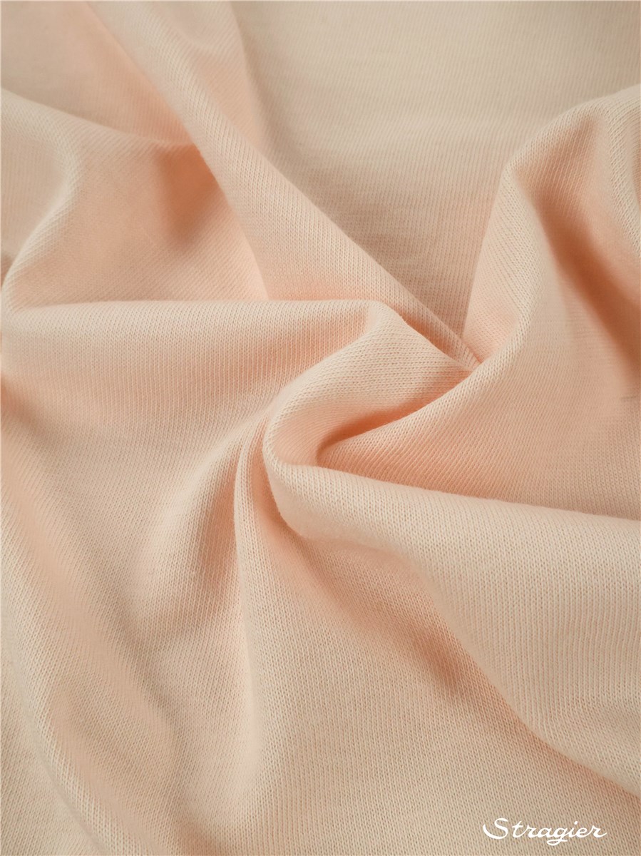 Jersey pur Coton peigné 160 gr/m² - uni - Rose poudré