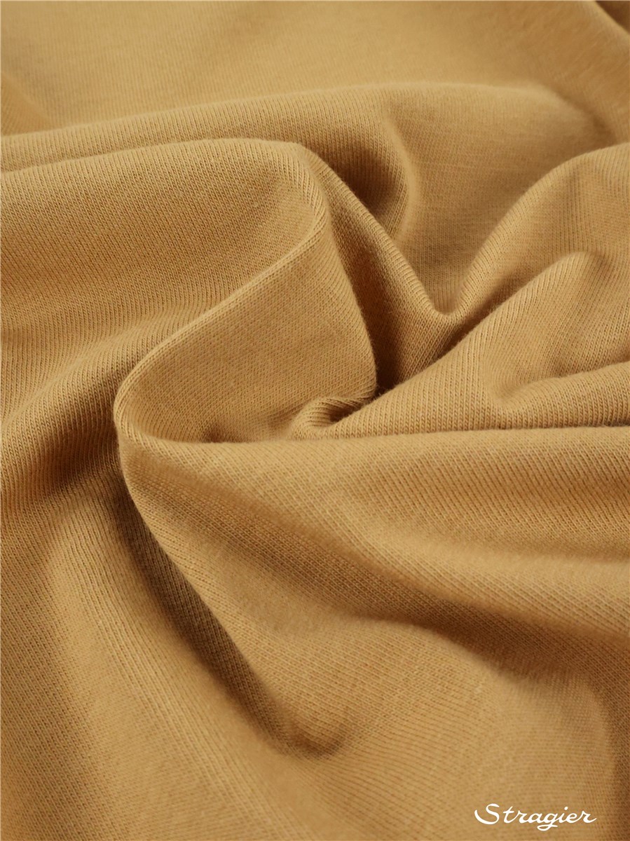 Pure Combed Cotton Jersey 160gr/sqm - Plain - Cannelle