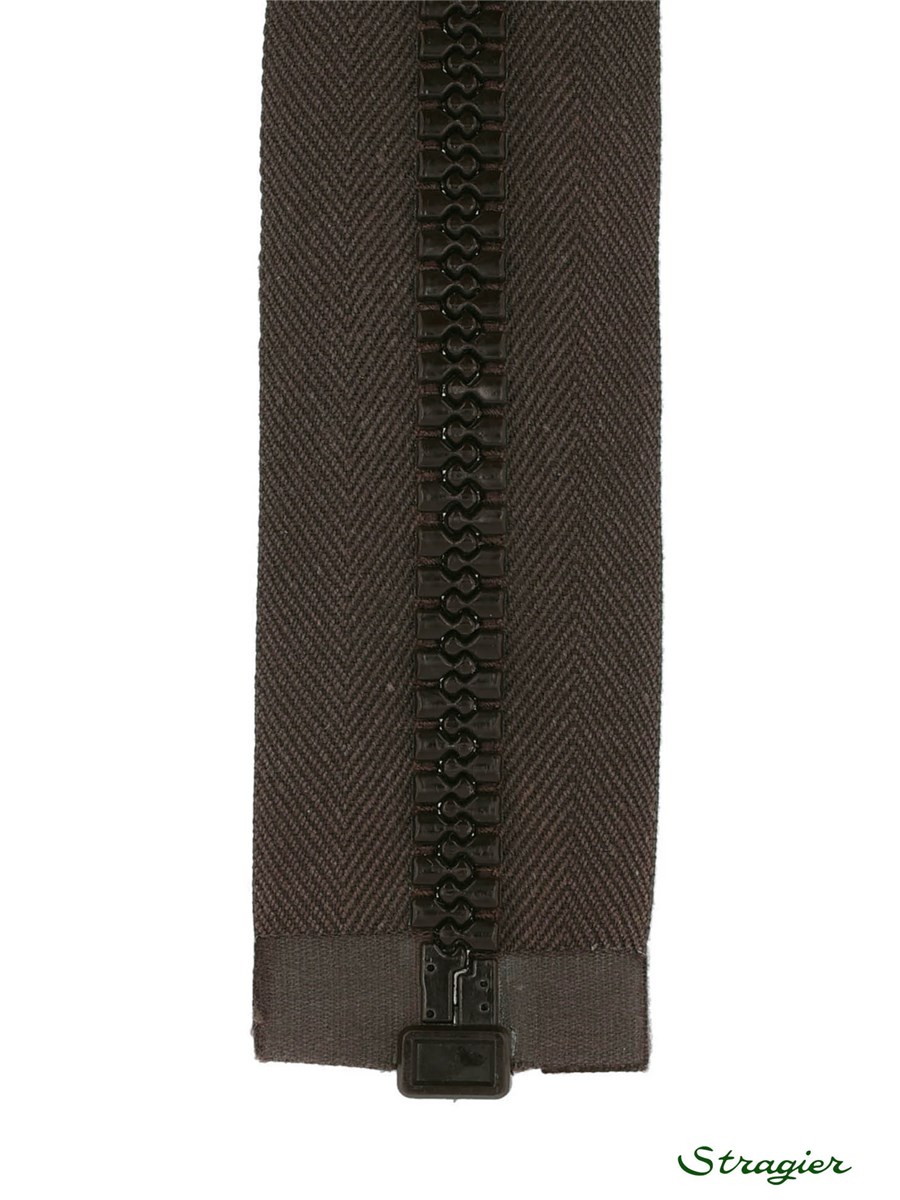 Moulded Plastic Zip - 8mm - Open End - Pomme de Pin - 30 cm