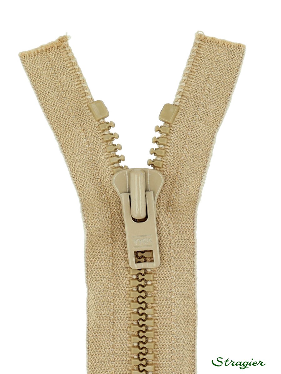 Zip - maille moulée 8mm - Séparable - Beige - 60 cm