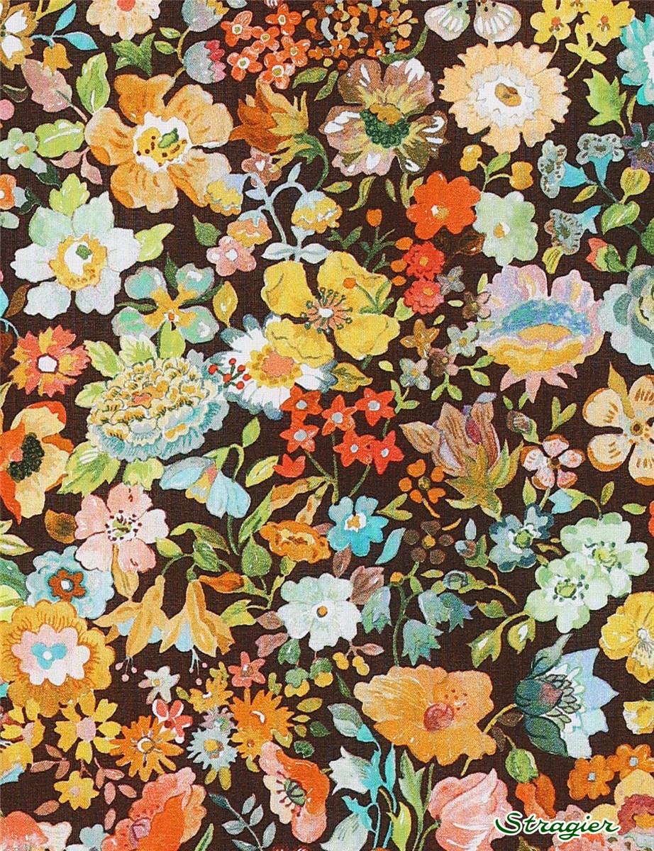 Liberty Tana Lawn - Classic Meadow - Chocolate