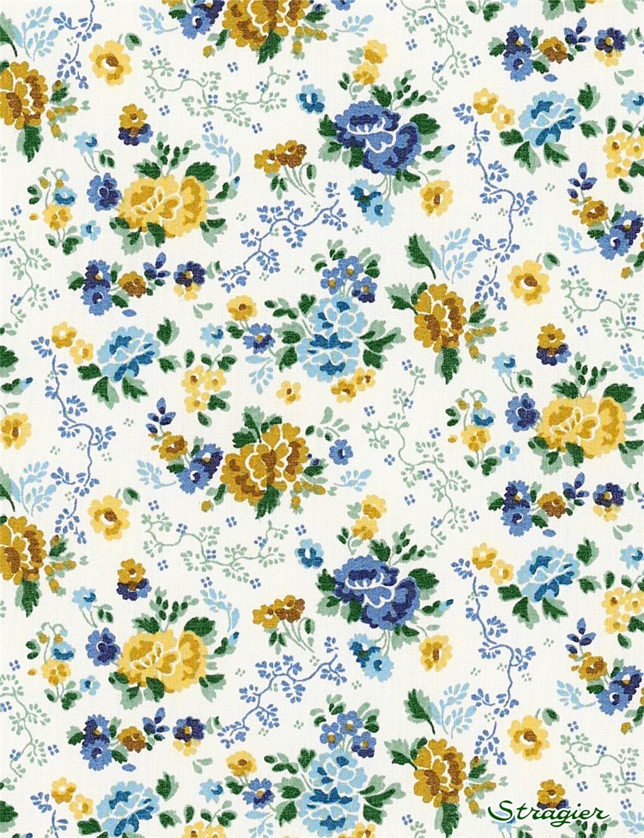 Liberty Tana Lawn - Lizzy Rose - Bleu-Or