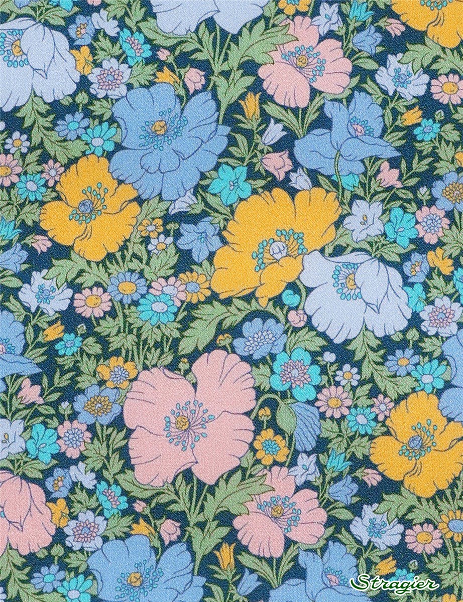 Satin de Soie Liberty - Meadow song - Aurore