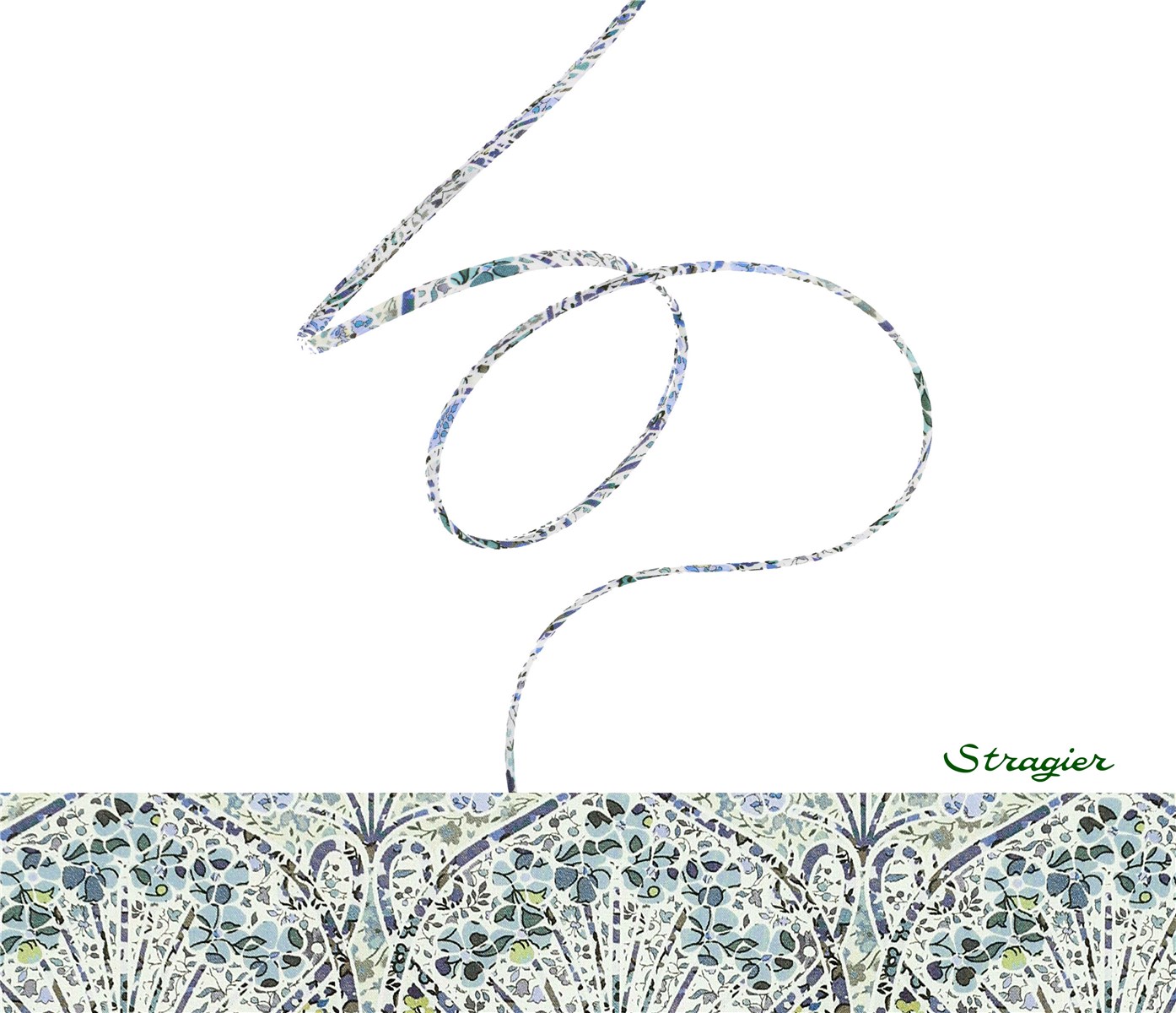 Cordon Liberty - Ianthe Blossom - Bleu Opale - 4 mm