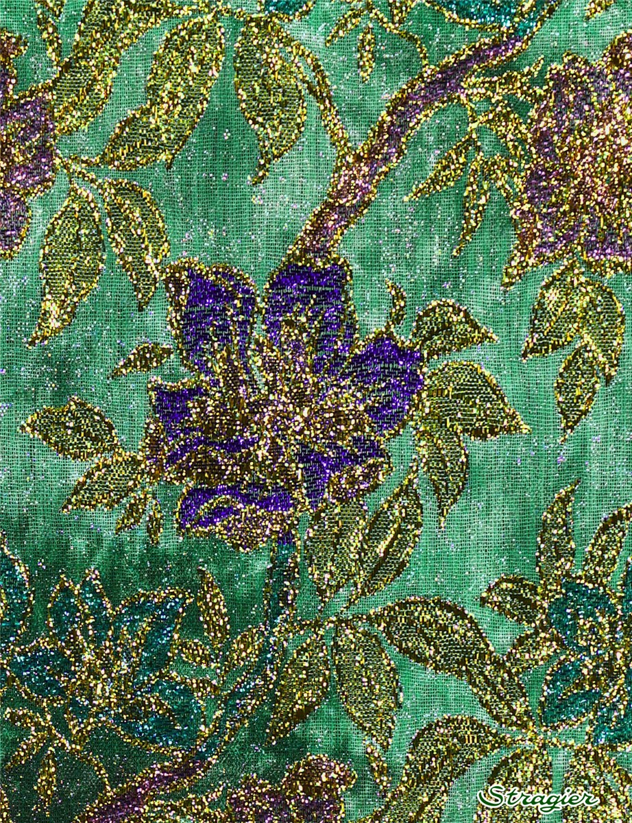 Broché - with Metallic Shine - Rebecca - Emeraude-Or