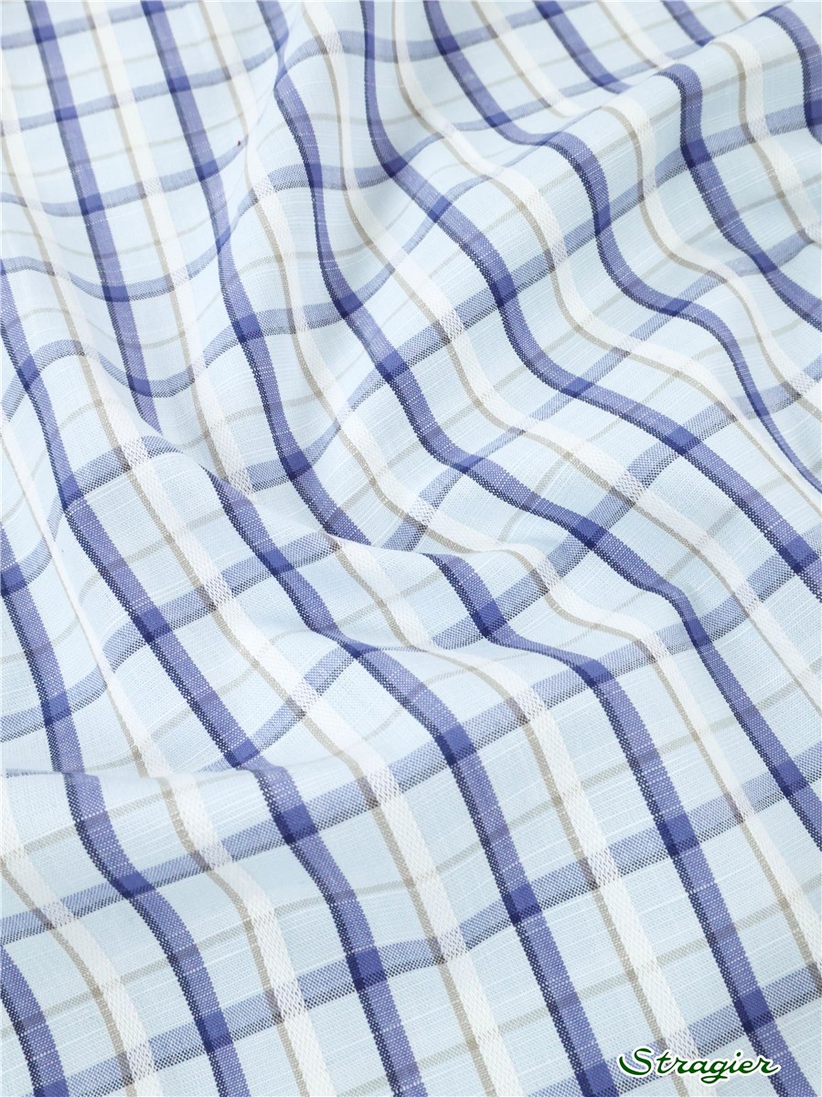 Pure Cotton - Carreaux - Bleu Ciel