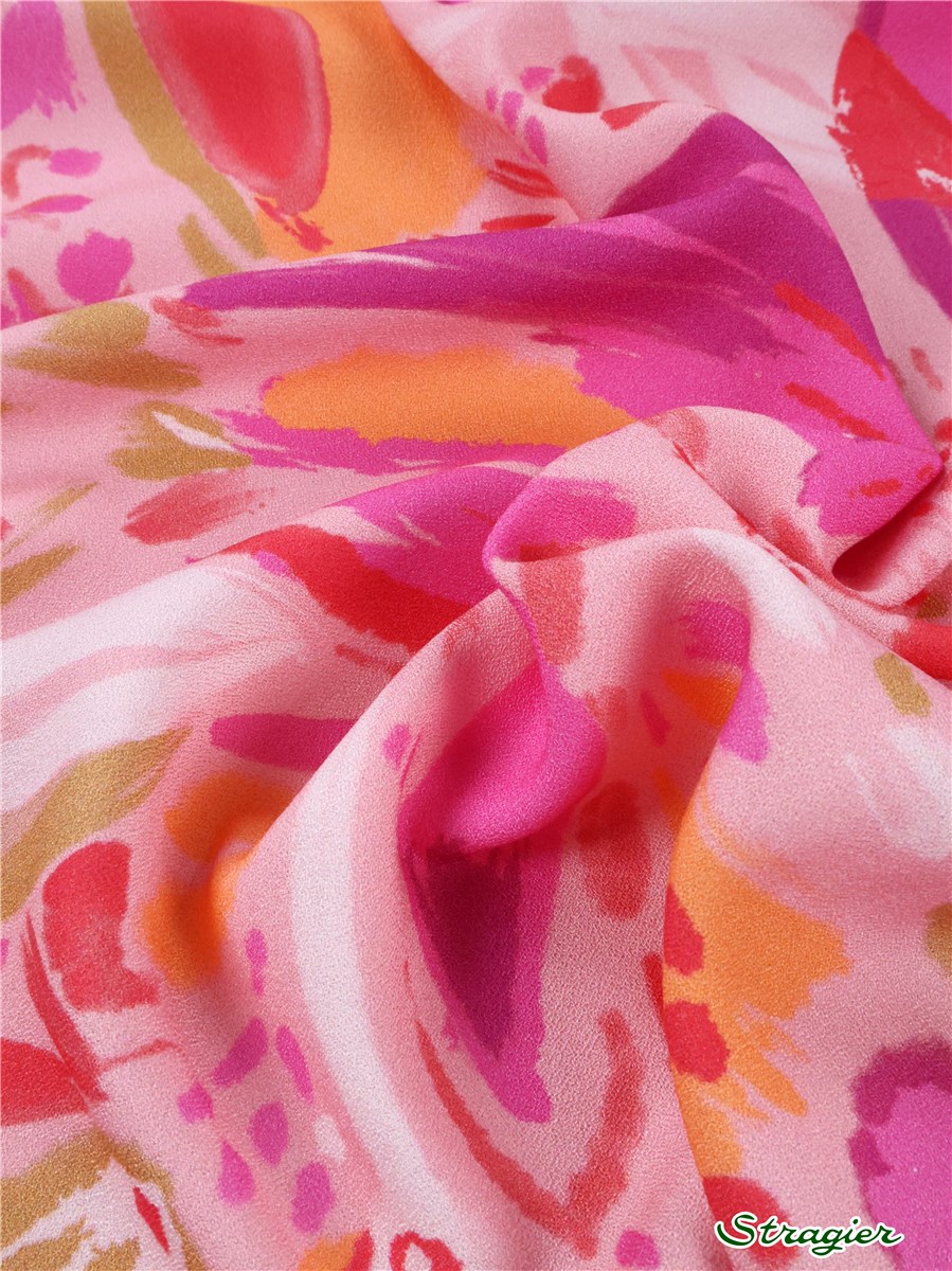 Crêpe Viscose Soft - UNE - Cormorane - Cornaline 