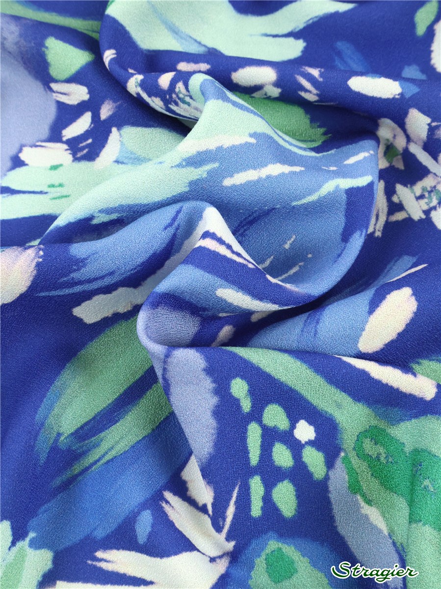 Viscose Crepe - soft - UNE - Cormorane - Azurite